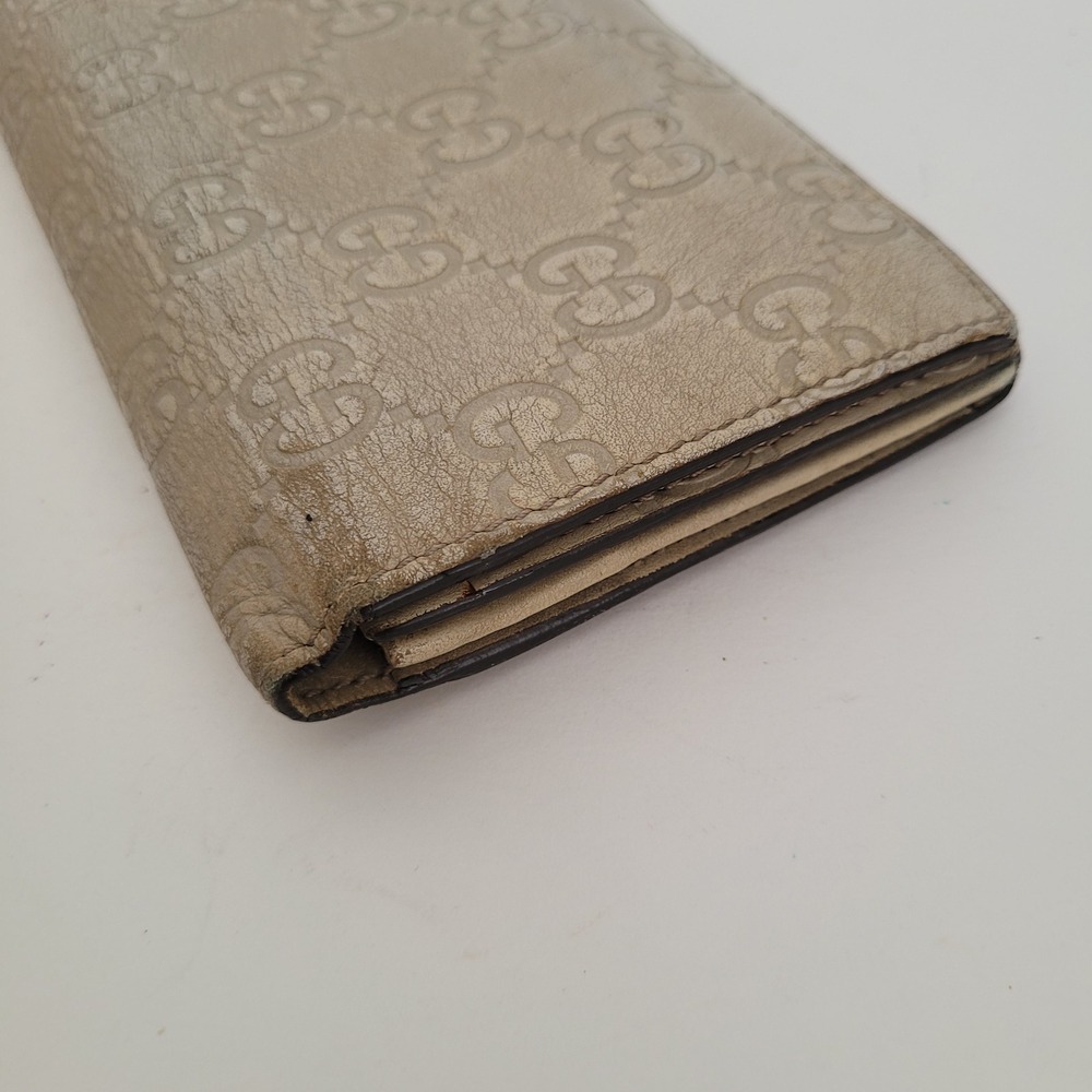 Gucci Guccissima Long Continental Wallet Bone White Leather 115229-2149‎ - Picture 13 of 14
